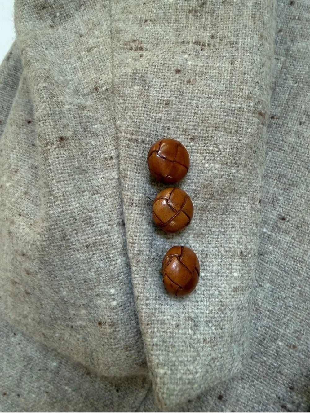 Hunt Valley Vintage Sport Coat Wool Tweed Blazer with Brown Elbow Patche Sz 38S
